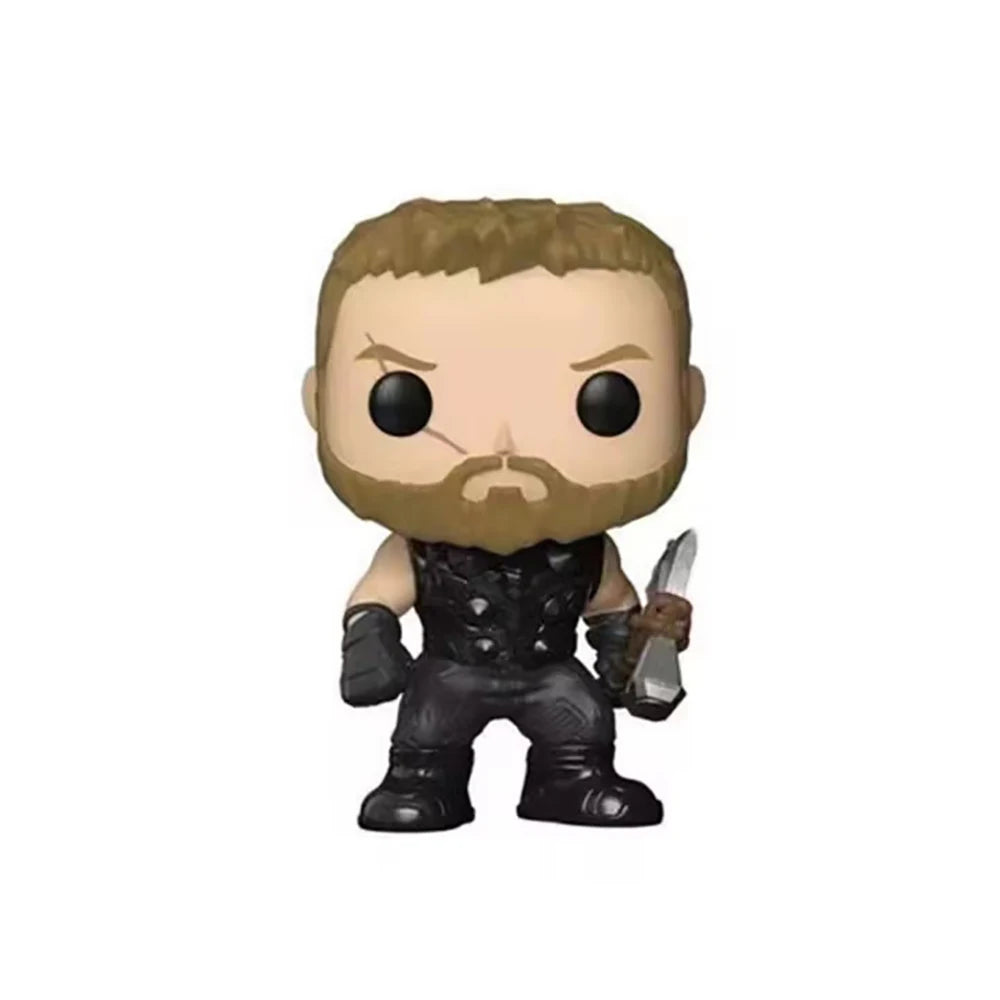 FUNKO POP Avengers Toy Action Figures Hero Doll Thor Black Panther Model Boys Christmas Collection Gifts Fun Desktop Decoration