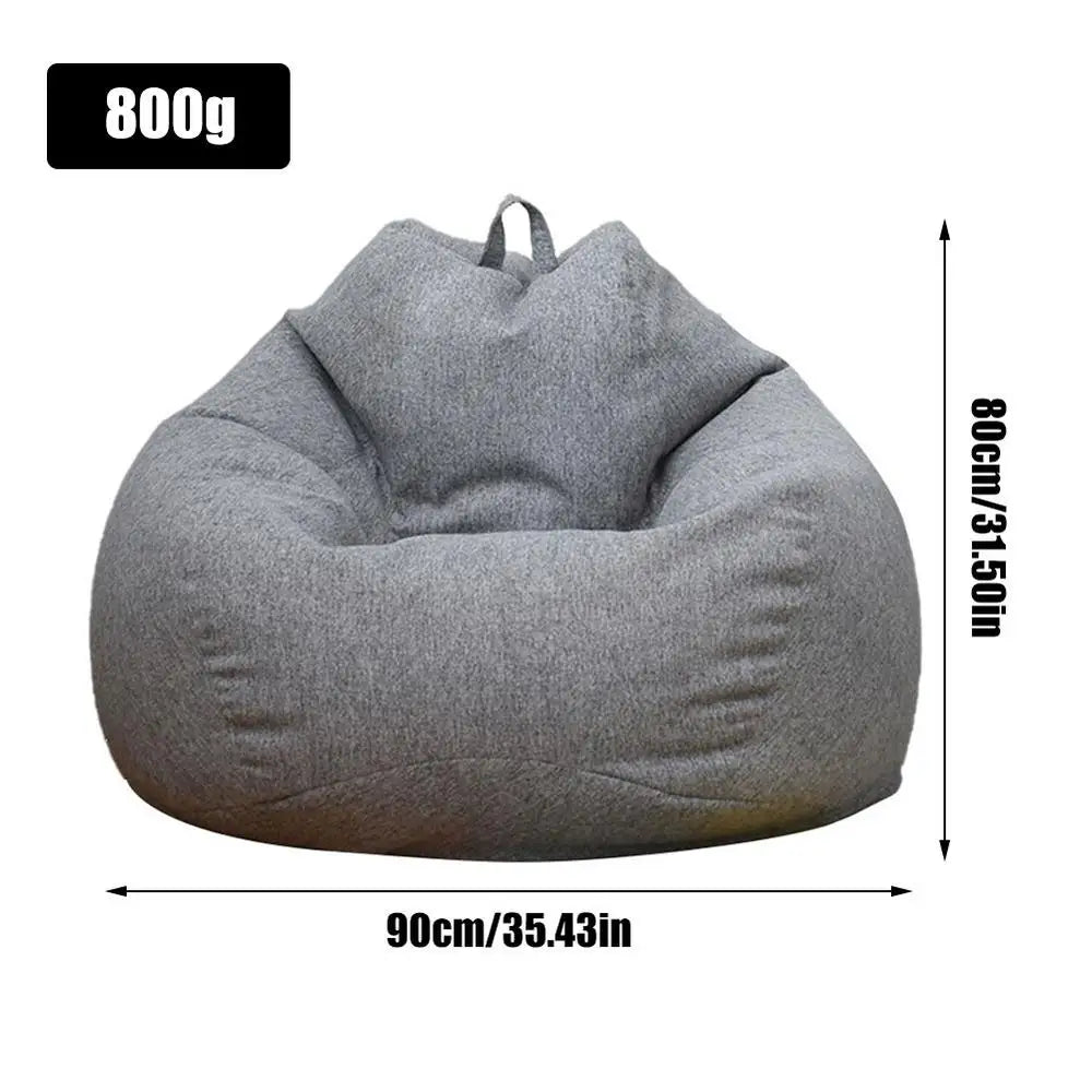 Lazy Sofa Cover Bean Bag Lounger Chair Sofa Seat Living Room Furniture Without Filler Beanbag Sofa Bed Pouf Puff Couch Tatami