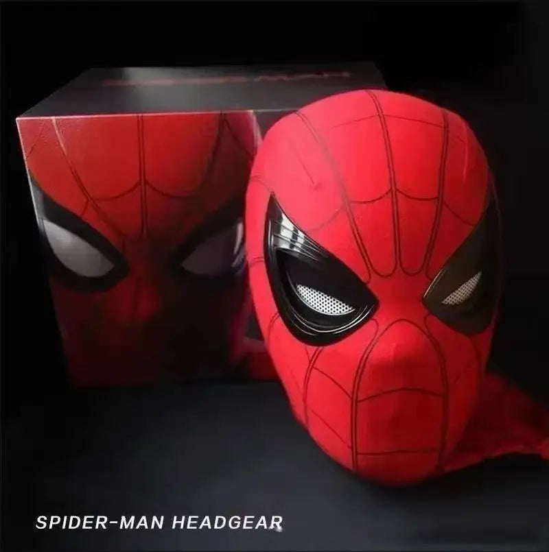 Marvel Mascara Miles Spiderman Headgear Cosplay Moving Eyes Electronic Mask Spider Man 1:1 Remote Control Toys For Adults Gift