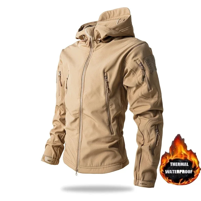 Winter Military Shark Skin Soft Shell Jackets Men Polar Fleece Warm Tactical Jacket Hiking Hunting Waterproof Male Outdoor Coat