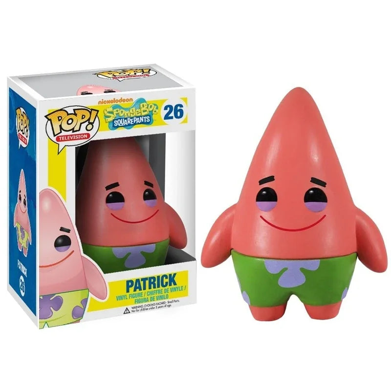 FUNKO POP SQUIDWARD #27 PATRICK #26 Mr. Krabs #29 #453 PVC Action Figure Collectible Model toys for children birthday Gift