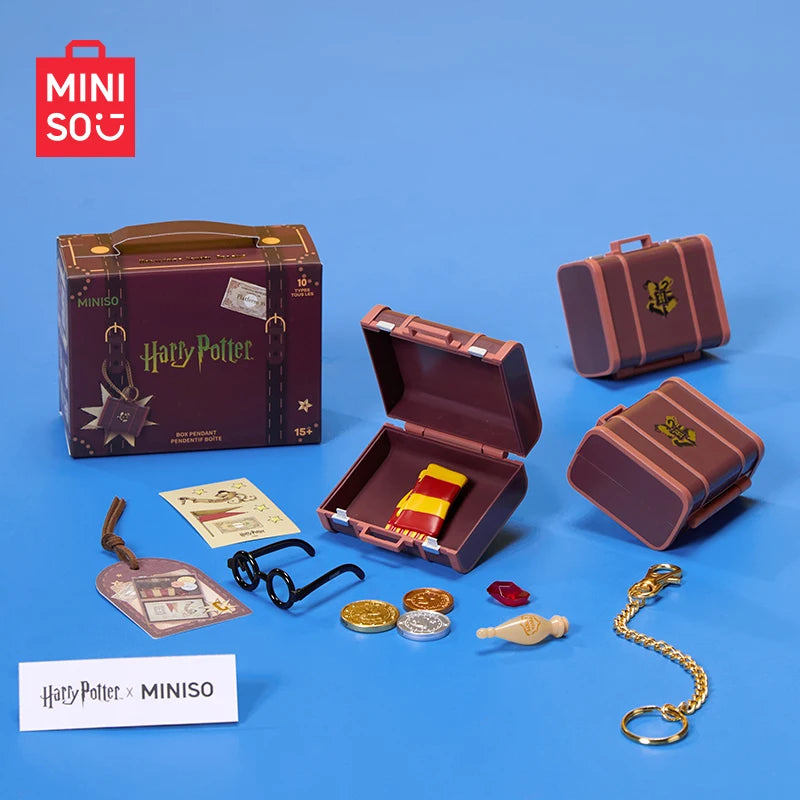 New Miniso Authentic Harry Potter Series Hogwarts Wizard School Blind Box  Luggage Ornament Cute Anime Decor Toys Birthday Gift