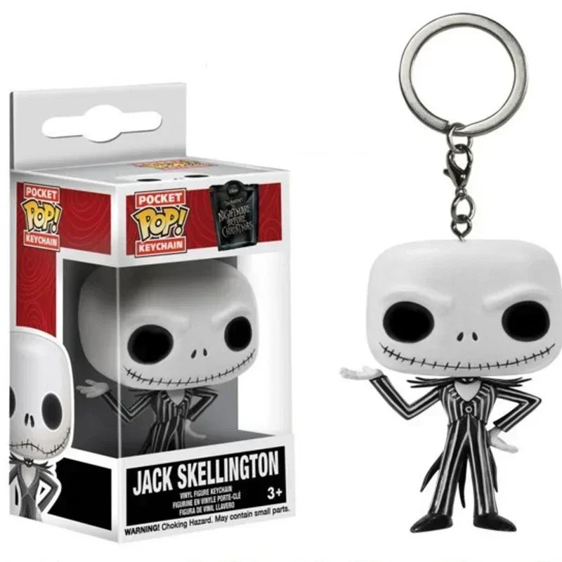 FUNKO POP Keychain Disney The Nightmare Before Christmas Jack Oogie Boogie Teddy Mayor Sally Zero Pumpkin King Vinyl Figure Toy