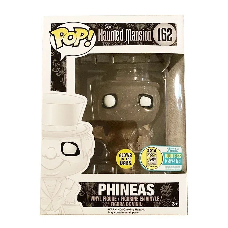 2024 New Funko Pop Haunted Mansion Phineas 162 Ezra 163 Gus 164 Hatbox Ghost 165 Vinyl Action Figure Toys for Gifts Decorations