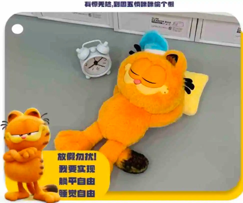 Miniso Authentic Garfield Family Working Week Series Blind Box Trendy Ornament Handmade Cute Anime Plush Doll Decor Toys Gift