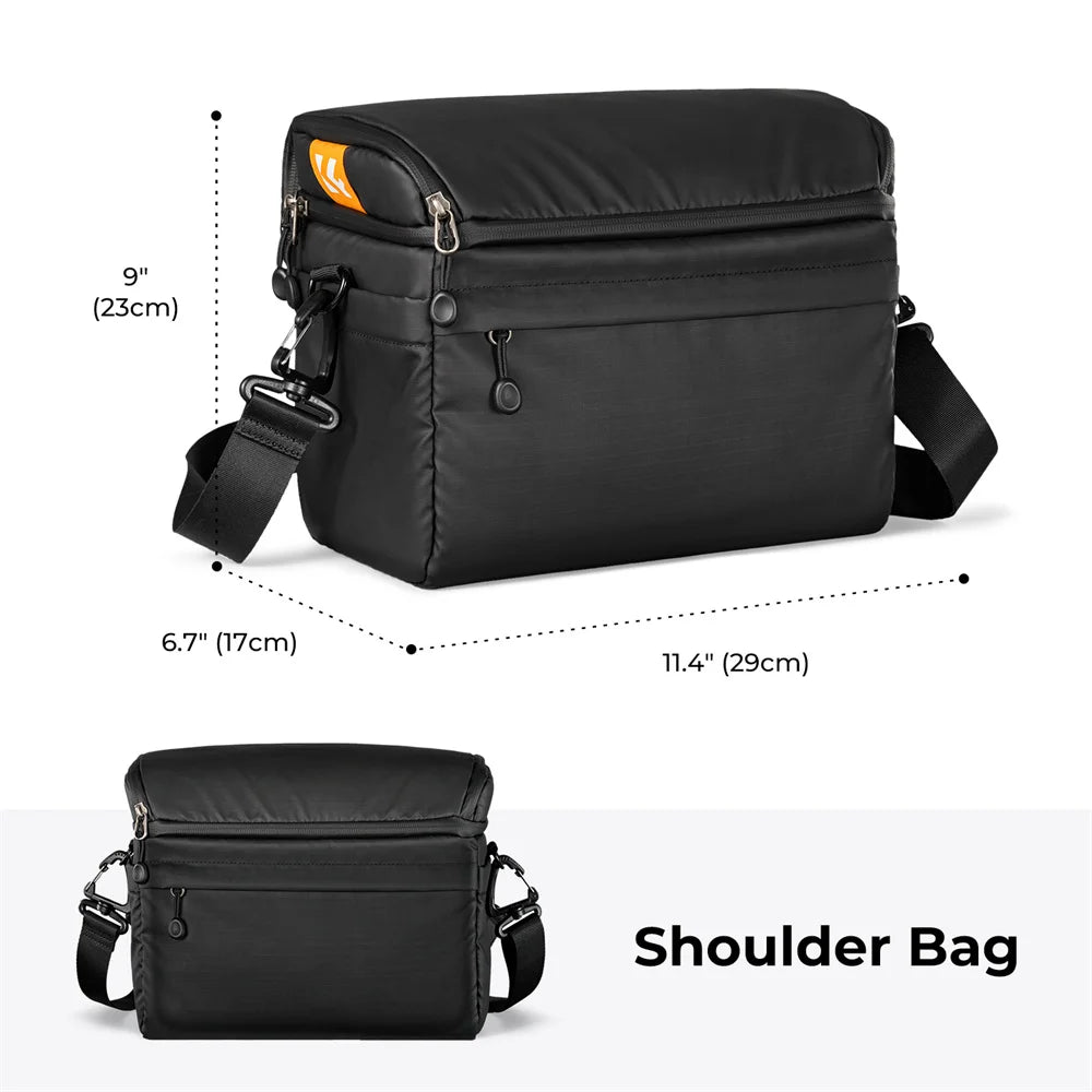 K&F Concept 22L Camera Backpack 2 In 1 Photographers Camera Shoulder Bag Crossbody Travel Bag For Sony Canon Nikon Camera Lenses