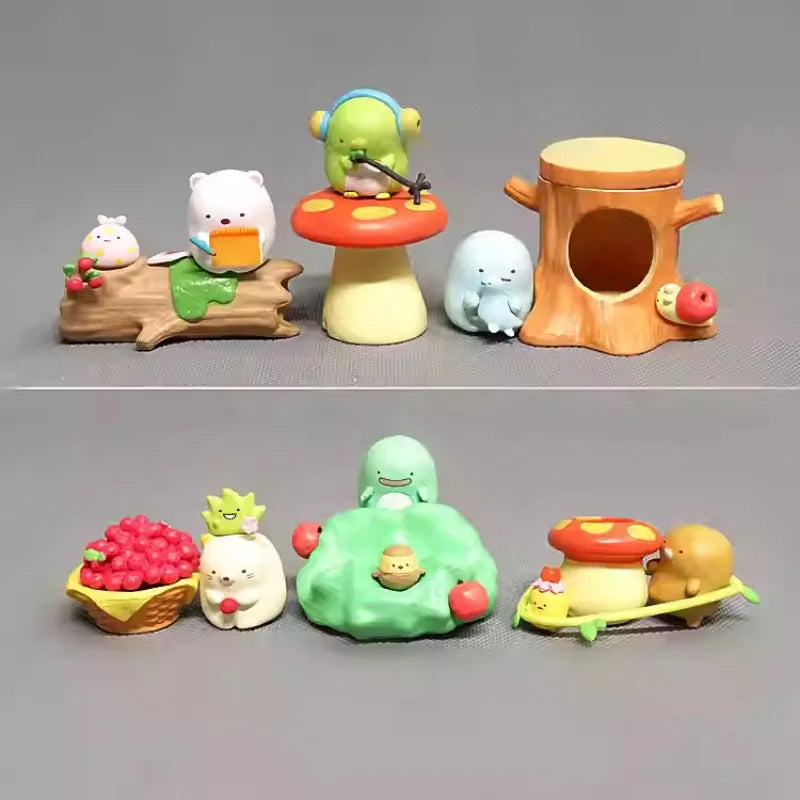 Miniature Sumikko Gurashi Table Storage Organization Pen Holder Glasses Stand Ornaments Blind Box Collection Kids Toy Gifts