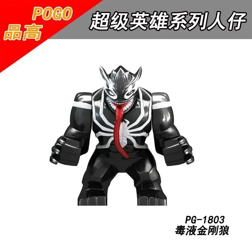 Building Blocks Marvel Superhero Action Figure Venom Thanos Iron Man Children's Combination Building Blocks Toy Birthday Gift