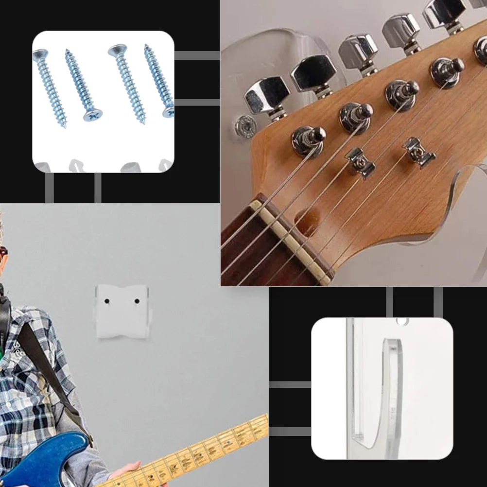 Guitar Bass Stand Holder Wall Hanger Cradle Pick Electric Accessories Music Hooks Rack Storage Shelves Gitara Accecories