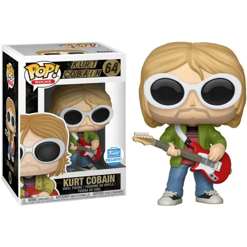 NEW FUNKO POP Star Periphery Singer Kurt Cobain #64 #65 #66 #67 SE Figure Vinyl Figure Collectible Model Toys Dolls for Gifts