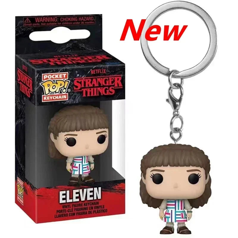 13 styles Newest FUNKO POP Pocket keychains Demogorgon Dustin Eleven Freddy Steve Robin Barb Action Figures Toys