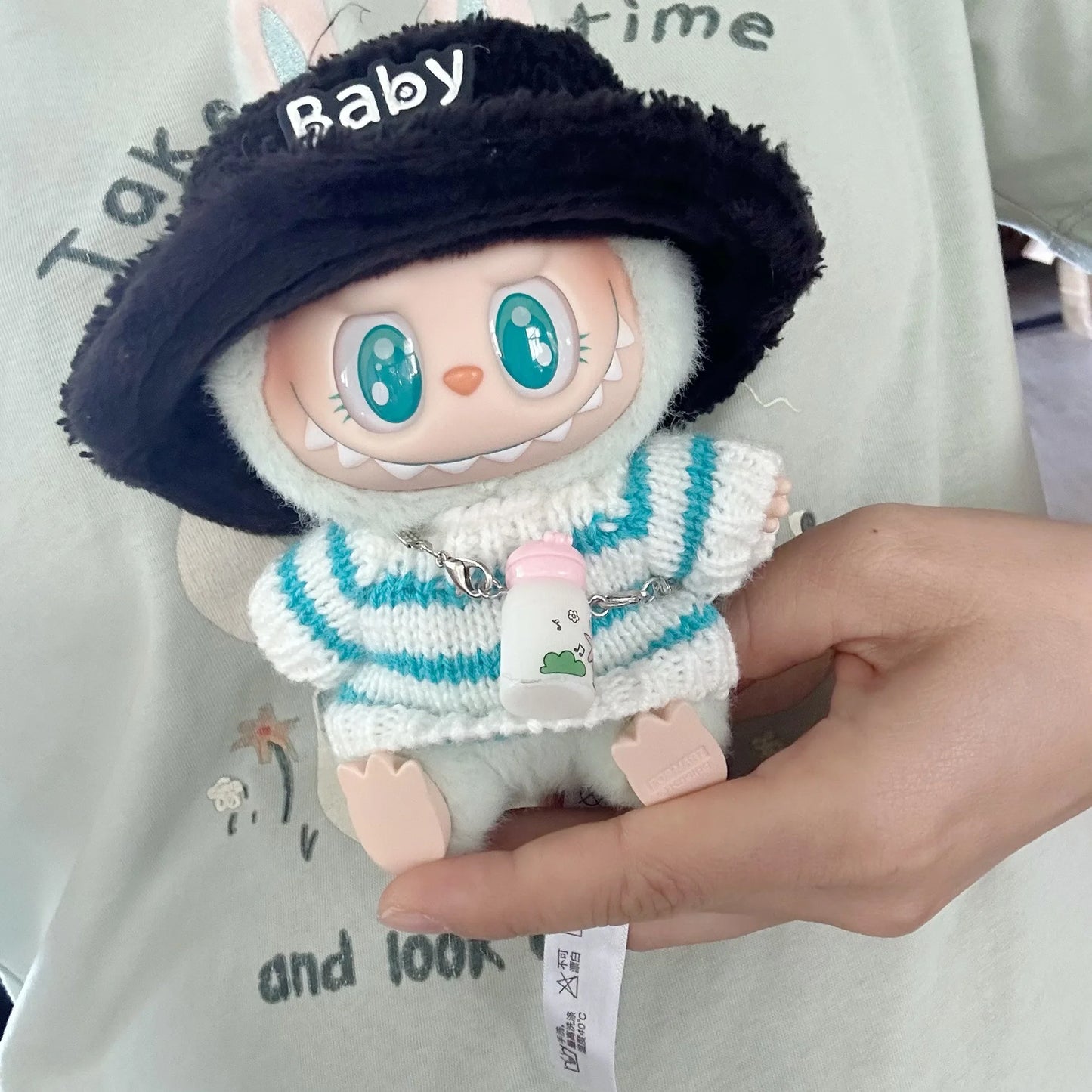 17cm Labubu I II Cute Plush Doll'S Clothes Idol Dolls Sitting Party Christmas Clothing Sweater Accessories For Korea Kpop Exo