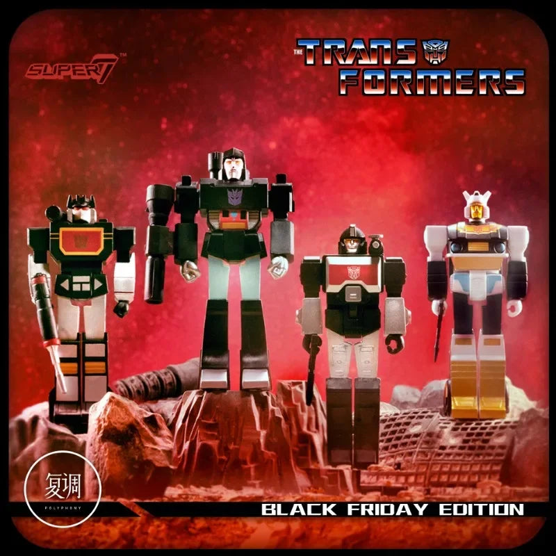 In Stock Super7 Transformers Black Friday Limited 3.75 Inch Reaction Figure Gift Collection Toy