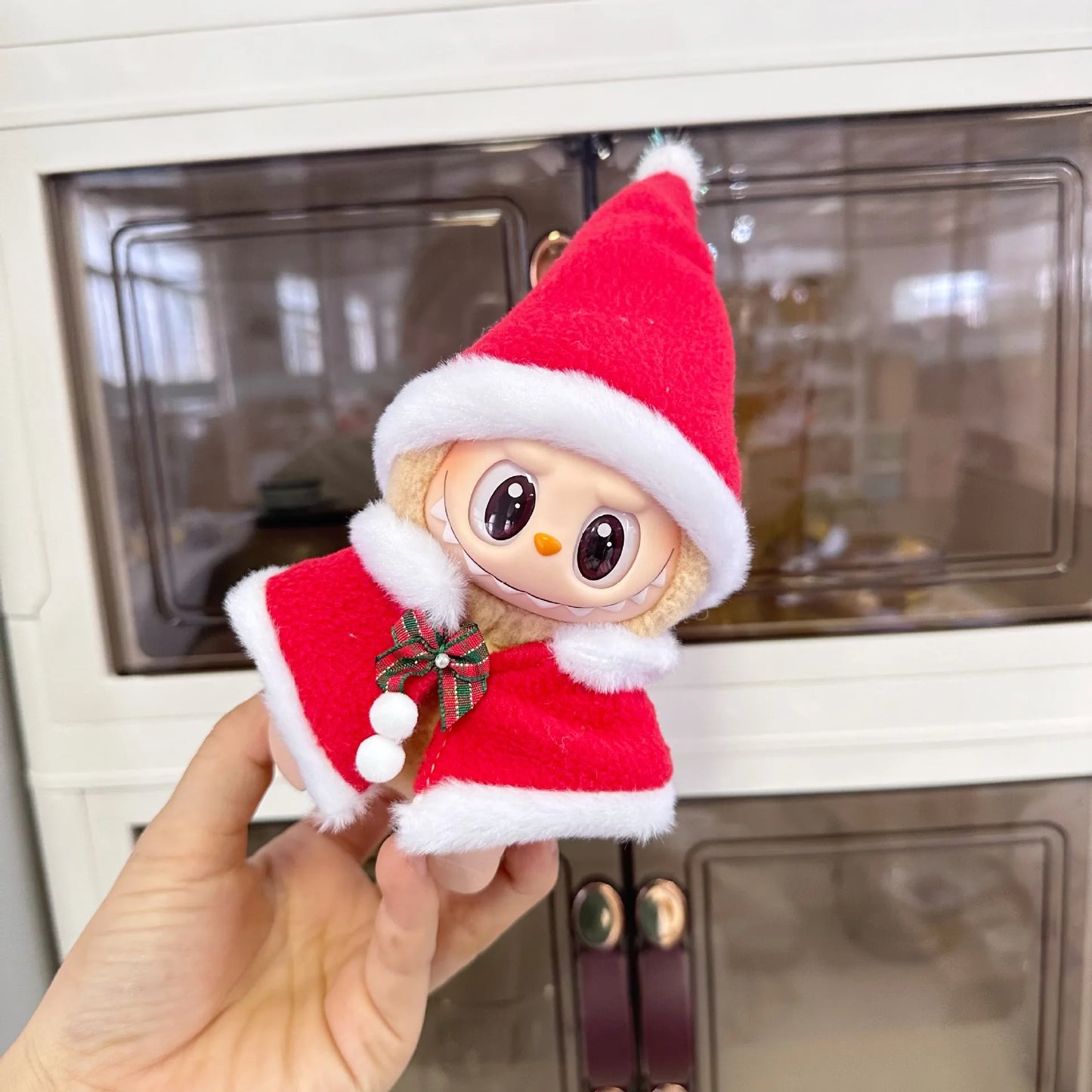 17cm Labubu I II Cute Plush Doll'S Clothes Idol Dolls Sitting Party Christmas Clothing Sweater Accessories For Korea Kpop Exo