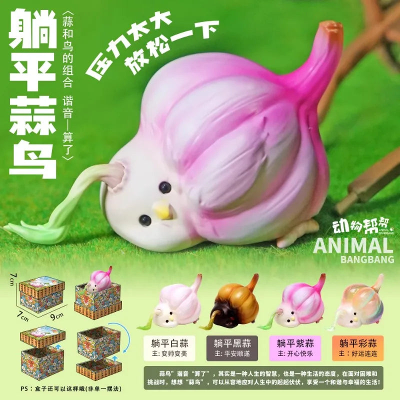 Gashapon Capsule Toy Garlic Bird Funny Cute Model Toys Fiugre Desktop Decoratoion Children Gifts