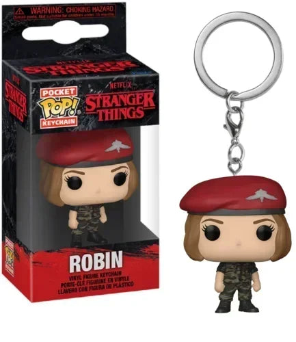 Minimum price Funko POP NEW Arrive  Keychain ELEVEN Demogorgon DUSTIN Barb Steve Robin  Keychain Toy Vinyl Figure Model Kid Toys