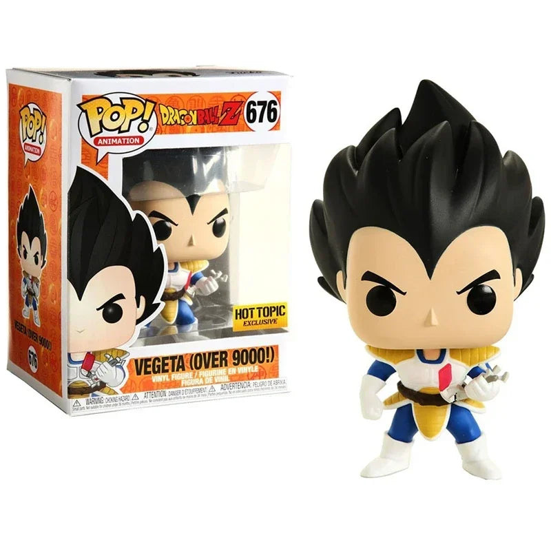 FUNKO POP NEW Arrival Dragon Ballz Theme Series Vegeta over 9000 #676 Vinyl Action Figure Dolls Collection Models for Kid Toys