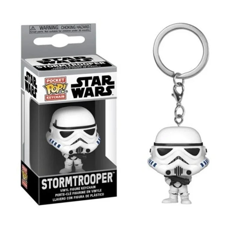 27 styles FUNKO Keychains Star-wars Baby Yoda Keychain Toy Boba Feit ig-11 the Mandalorian Darth Vader Stromtrooper Keyrings