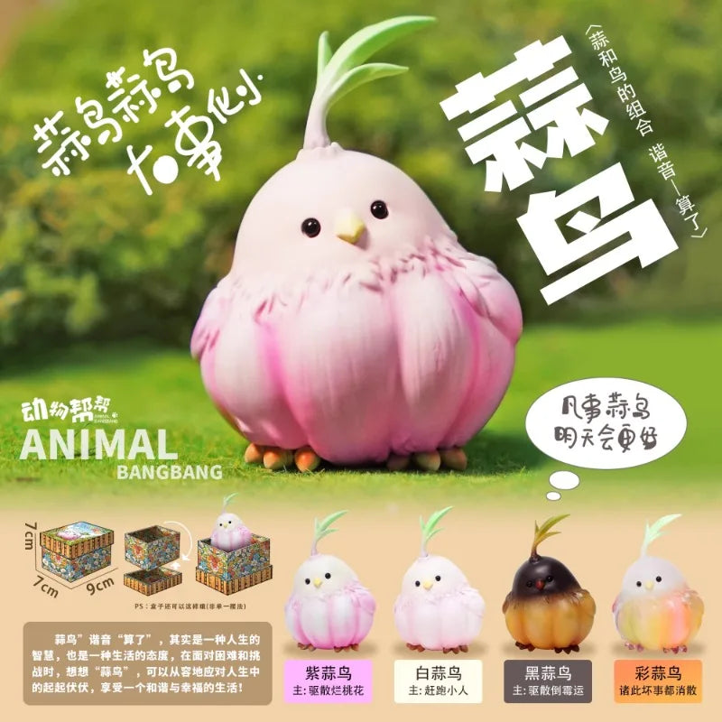 Gashapon Capsule Toy Garlic Bird Funny Cute Model Toys Fiugre Desktop Decoratoion Children Gifts