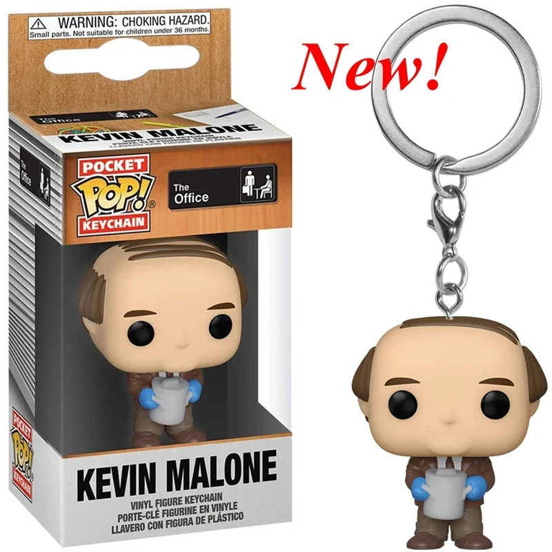 NEWest FUNKO Keychains the Office toys DWIGHT Prison Mike Kevin Malone Darryl Philbin Scott Pam Beesly Decoration for children