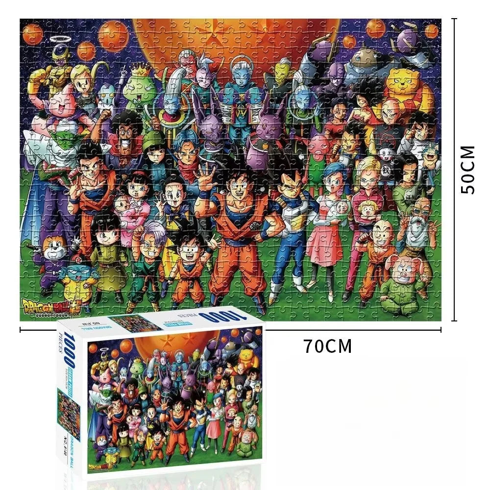 Dragon Ball Figure Paper Puzzle Anime Cartoon Adult Children Assembled Puzzle Toy Collection Home Decor X-Mas Birthday Gift Toy