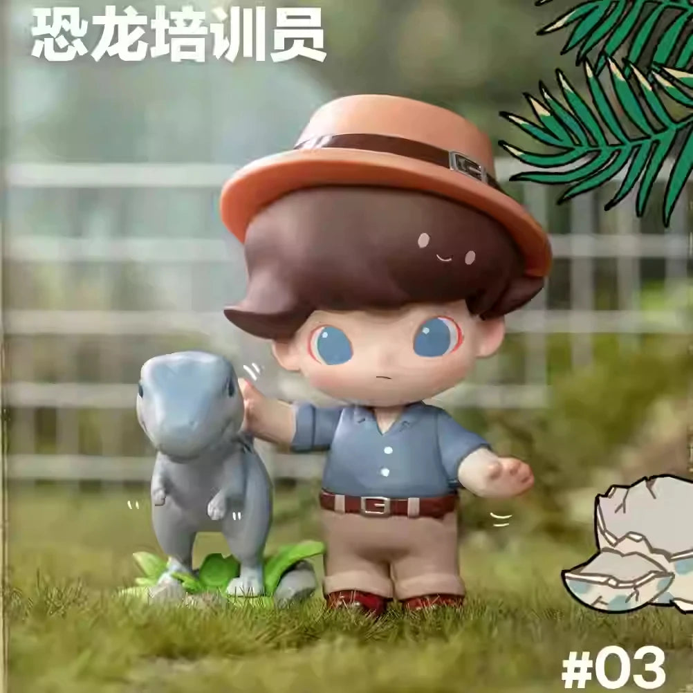 Original Dimoo Jurassic World Series Anime Action Figure Guess Bag Ornament Figurines Home Decor Desktop Dolls Model Girls Gift