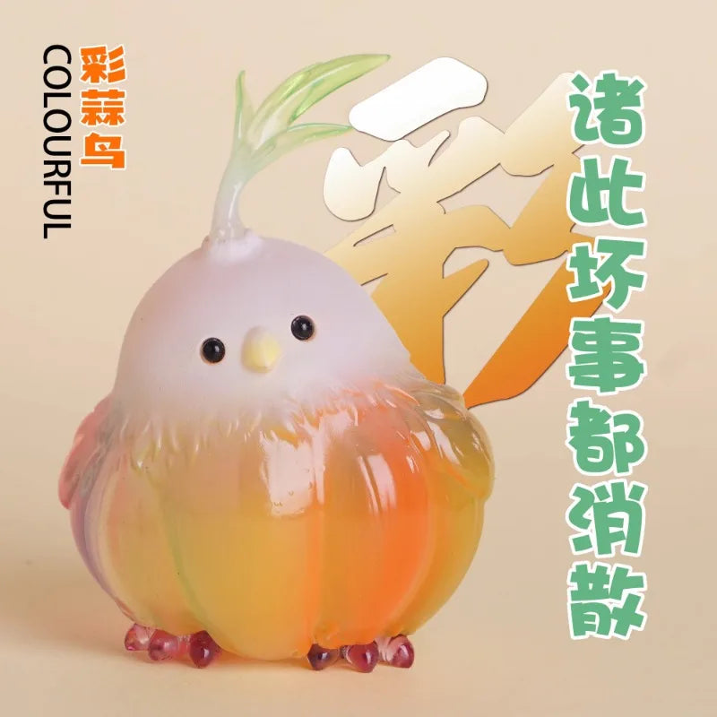 Gashapon Capsule Toy Garlic Bird Funny Cute Model Toys Fiugre Desktop Decoratoion Children Gifts