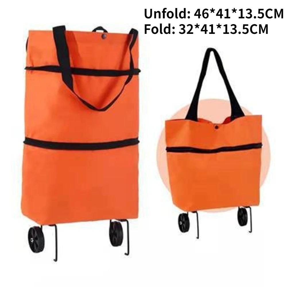 Small Pull Cart Portable Shopping Food Organizer Trolley Bag On Wheels Bags Folding Shopping Bags Buy Vegetables Bag Tug Package