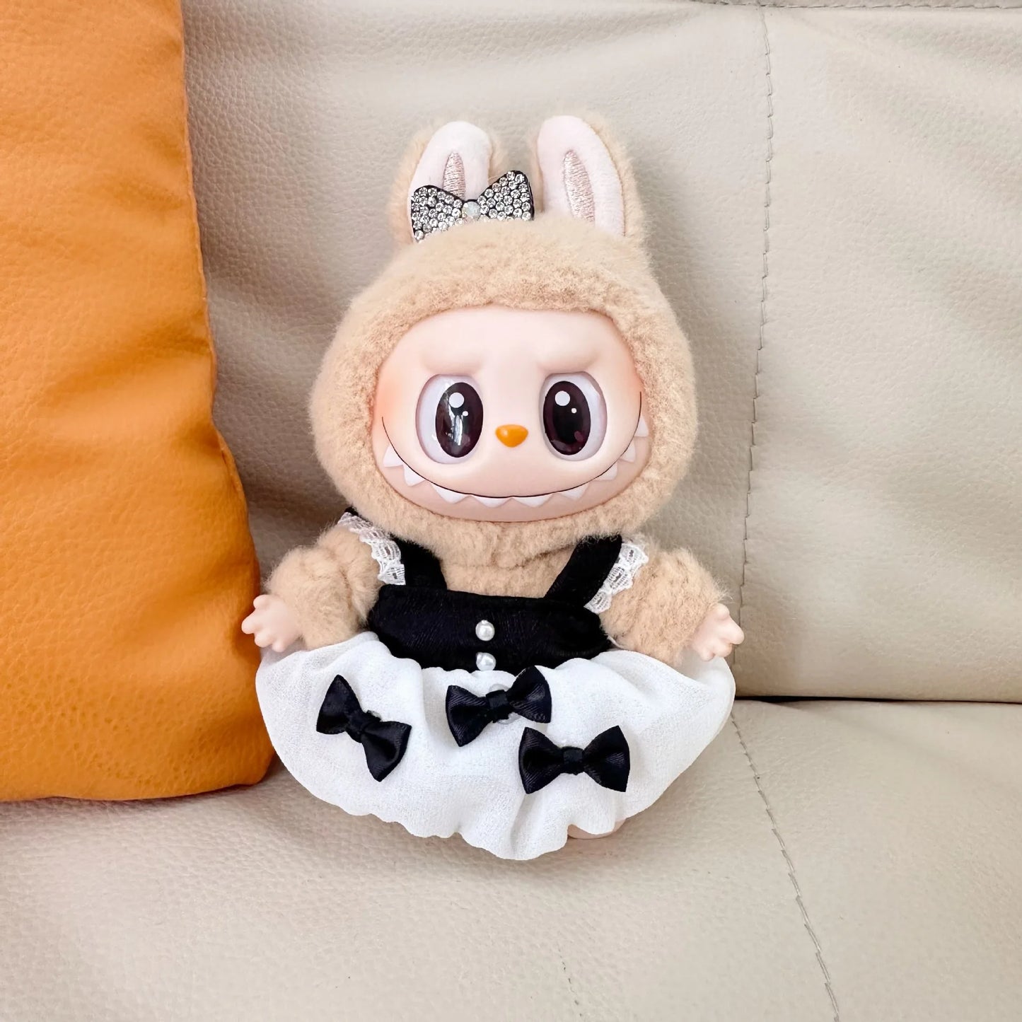 17cm Labubu I II Cute Plush Doll'S Clothes Idol Dolls Sitting Party Christmas Clothing Sweater Accessories For Korea Kpop Exo