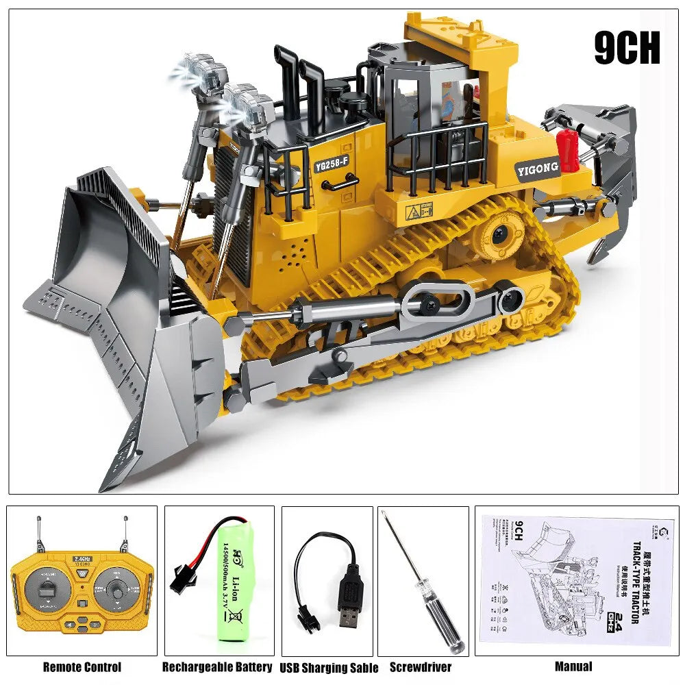 RC Car Children Toys Remote Control Car Toys For Boys Radio Control Excavator Dump Truck Bulldozer Electric Car Kids Toys Gift