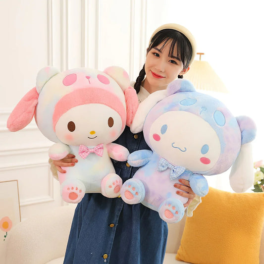 70cm Sanrio My Melody Kuromi Cinnamoroll Plush Doll Kawaii Big Size Dog Plushies Soft Stuffed Toy Cute Pillow Girl Birthday Gift