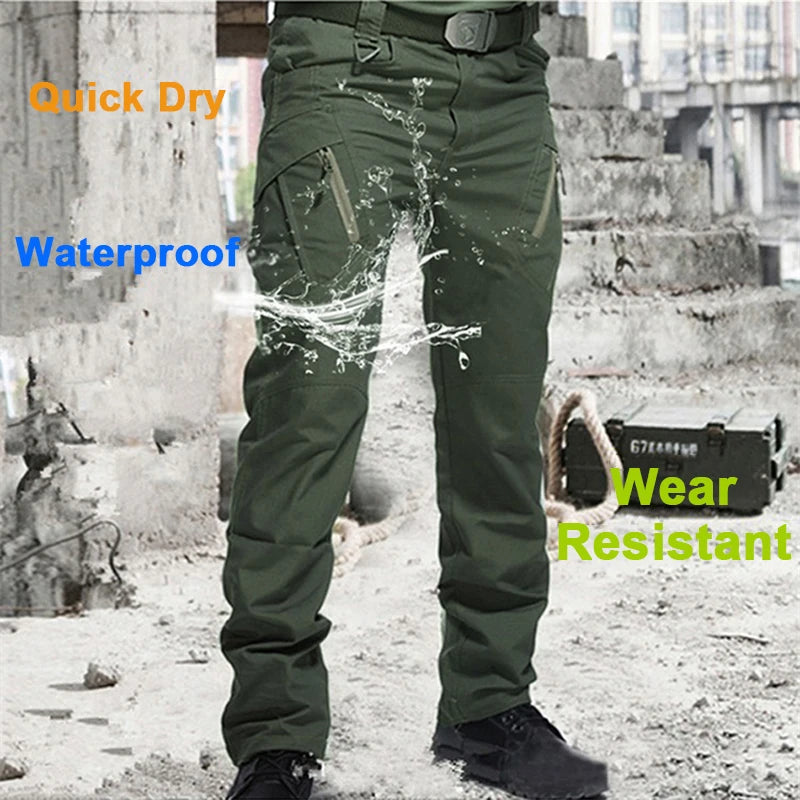 Summer Military Tactical Cargo Pants Casual Trousers Men Wear-resisting Multi-Pockets Quick Dry Outdoor Hiking Work Trousers Men