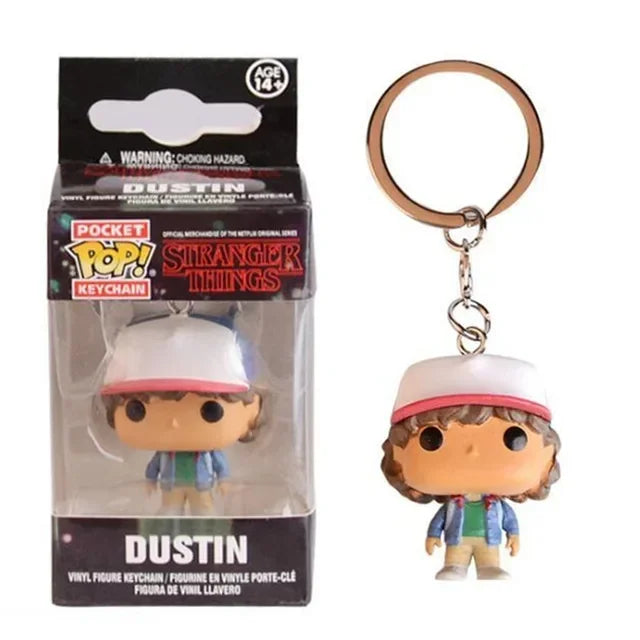 13 styles Newest FUNKO POP Pocket keychains Demogorgon Dustin Eleven Freddy Steve Robin Barb Action Figures Toys