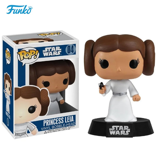 FUNKO POP Vinyl Figurine Star Wars Princess Leia Bobble-Head Model Toy Collection Action Figure Table Ornaments