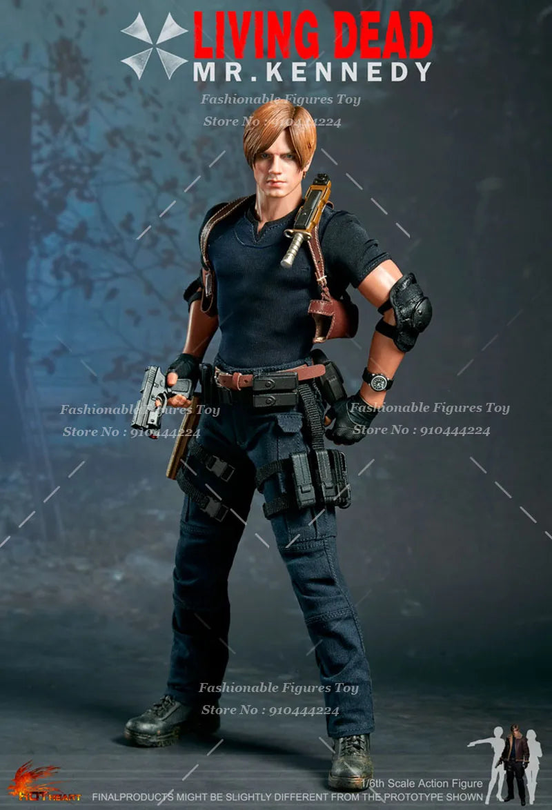 Hot Heart FD014 1/6 Men Soldier Killer Leon Anime Games Handsome Police Killer Full Set 12Inch Action Figure Model Collection To