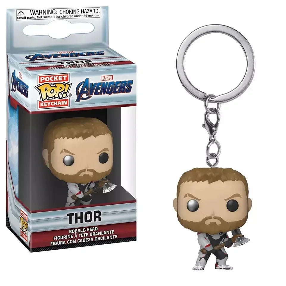 FUNKO POP Pocket with box keychains Toys Keychain Thor Zombie Thor Action Figure Toy