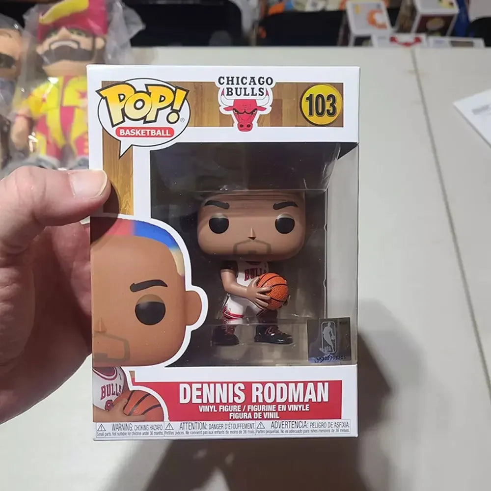 Pop NBA Chicago Bulls Dennis Rodman Bulls Home #103 Figures Funko 3.75 inches Figure Collectible Limited Edition Model Toy