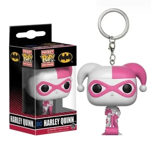 NEWest FUNKO Pocket Keychains joker series harley quinn Roller skating PENNYWISE chucky joker keychains Action Figure Toys