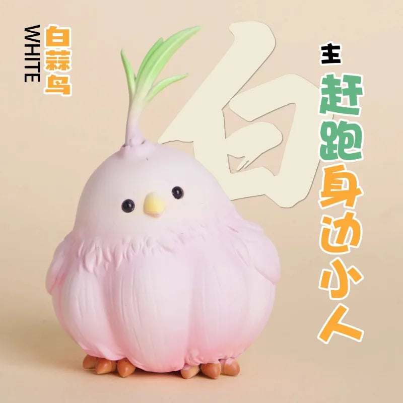 Gashapon Capsule Toy Garlic Bird Funny Cute Model Toys Fiugre Desktop Decoratoion Children Gifts