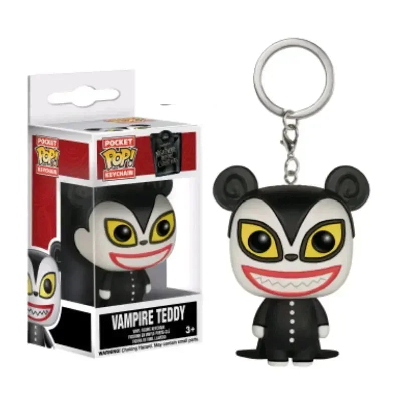 FUNKO POP Keychain Disney The Nightmare Before Christmas Jack Oogie Boogie Teddy Mayor Sally Zero Pumpkin King Vinyl Figure Toy