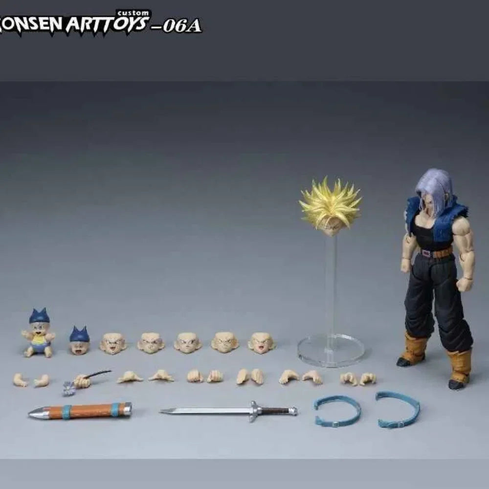 Dragon Ball Z Tonsenarttoys figurine SHF Super Saiyan SSJ SSJ2 Trunks Majin Buu Kid Buutenks Custom Accessories Action Figures