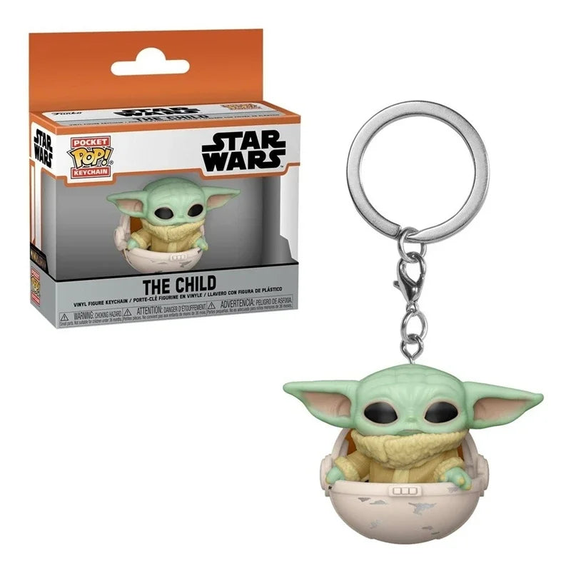 27 styles FUNKO Keychains Star-wars Baby Yoda Keychain Toy Boba Feit ig-11 the Mandalorian Darth Vader Stromtrooper Keyrings