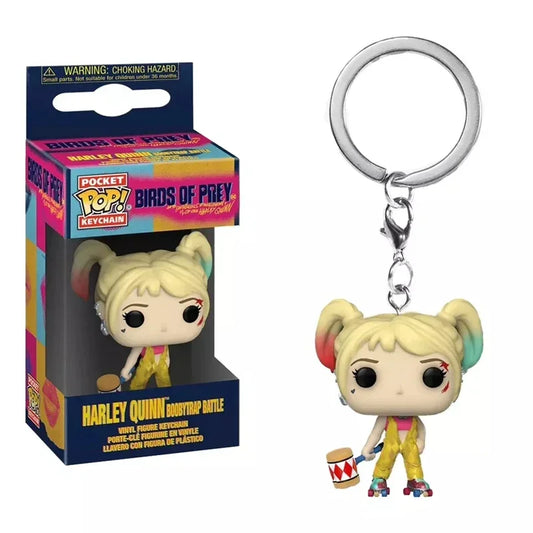 NEWest FUNKO Pocket Keychains joker series harley quinn Roller skating PENNYWISE chucky joker keychains Action Figure Toys