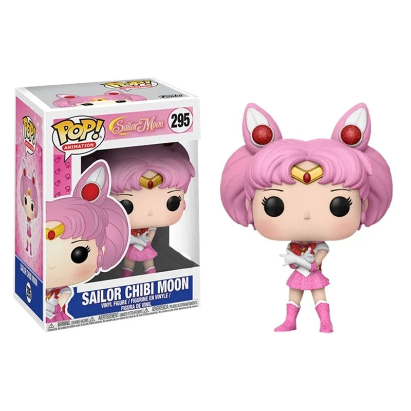 FUNKO POP Sailor Moon Series Luna 89 Chibi 295 Pluto 296 Uranus 297 Neptune 298 Saturn 299 Model Figure Collection Model Toys