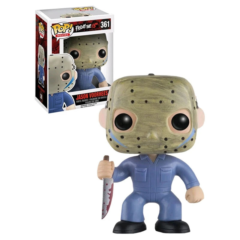 New Funko Pop Jason 01 Limit Voorhees Freddy 02 Glows 03 Michael Myers 622 202 Jason 361 611 Freddy&jason 2 Action Figure Toys