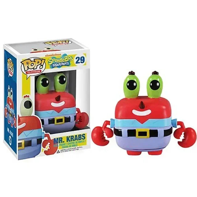 FUNKO POP SQUIDWARD 26# PATRICK 27# Mr. Krabs 29# PVC Action Figure Collectible Model Toys for Chlidren Birthday Gift