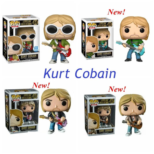 NEW FUNKO POP Star Periphery Singer Kurt Cobain #64 #65 #66 #67 SE Figure Vinyl Figure Collectible Model Toys Dolls for Gifts