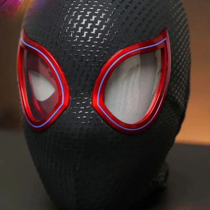 Marvel Mascara Miles Spiderman Headgear Cosplay Moving Eyes Electronic Mask Spider Man 1:1 Remote Control Toys For Adults Gift