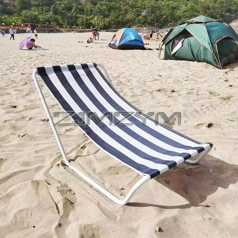 Beach Lounge Chair Camping Easy Folding Reclining Sunbathing Lounge Chair Outdoor Fishing BBQ Lounge Travel Recliner