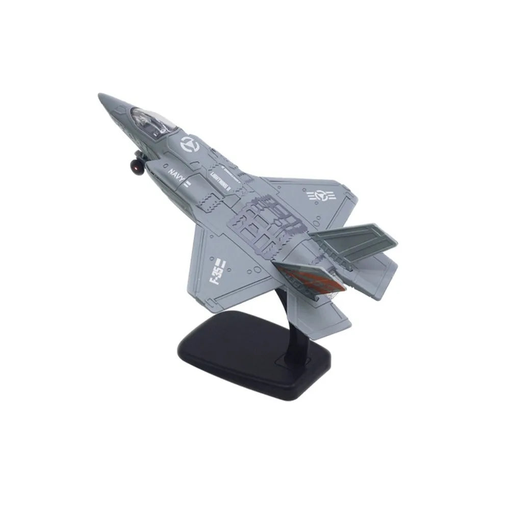 Pullback & Go Jet Rafale Fighter Aircraft Toy with Light Sound Diecast F16 F22 F35 Aviao Plane Model Kid Boy Gift